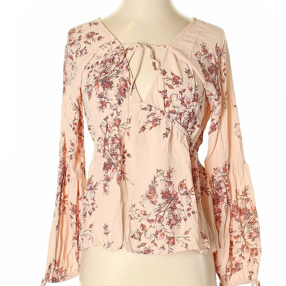 American Rag Cie Women Pink Long Sleeve Blouse